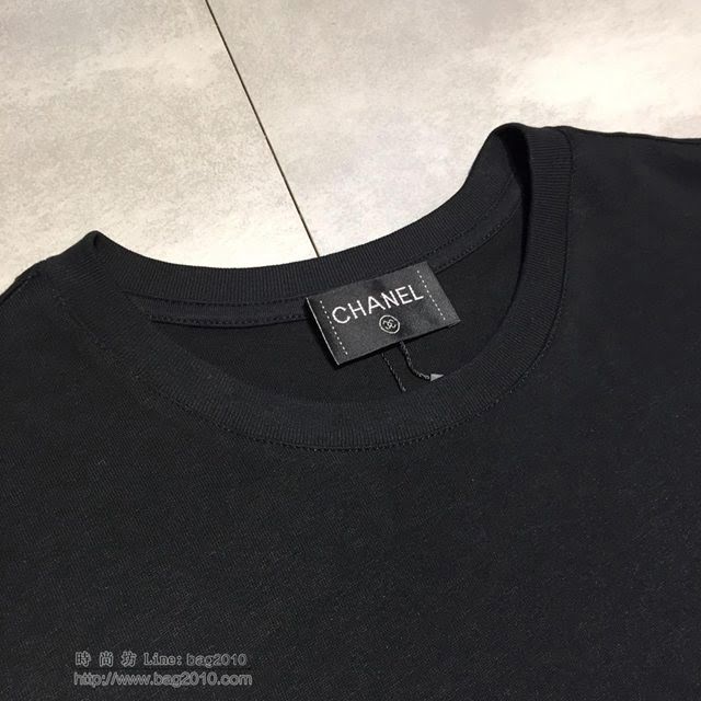 ChanelT恤 19春夏最新款 香奈兒黑色短袖  tzy1574